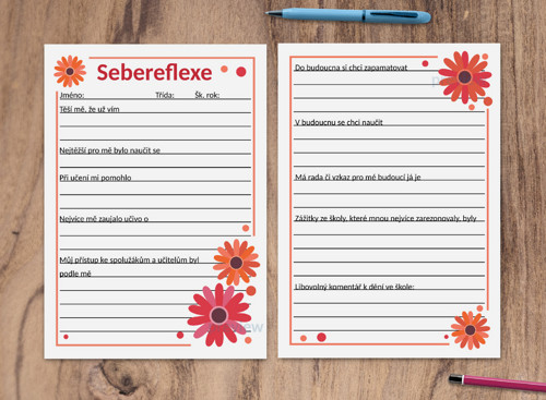(formativní) Sebereflexe floral 1 - gerbery