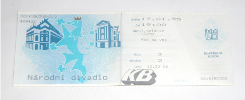 VSTUPENKA, Národní divadlo, Rok na vsi, 1995