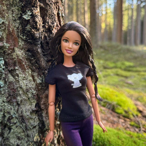 Barbie - tričko černé se slonem