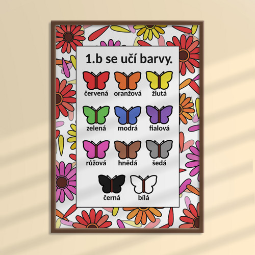 Učení sa barev floral 2 - gerbery