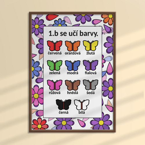 Učení sa barev floral 2 - milé kytky