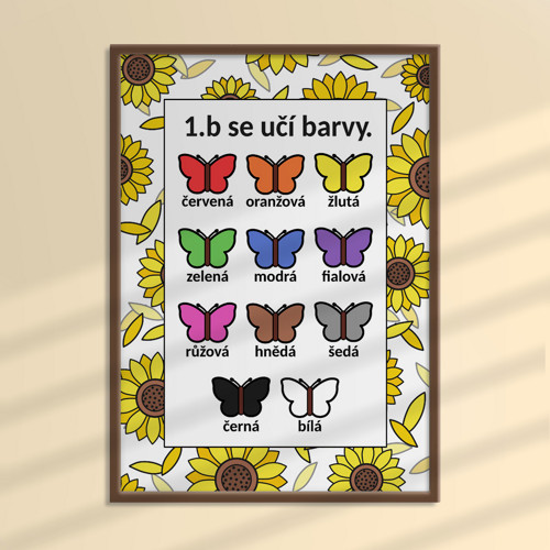 Učení sa barev floral 2 - slunečnice