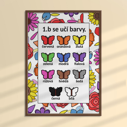Učení sa barev floral 2 - mix