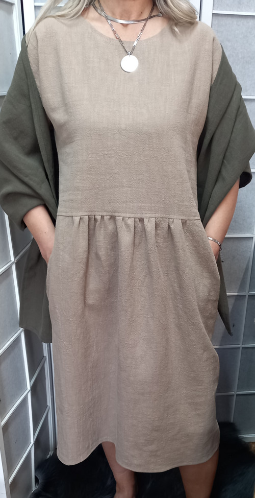 ŠÁLA -ŠÁTEK-LEN-Khaki