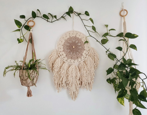 Boholapač - macrame/drhaný - Jemnost