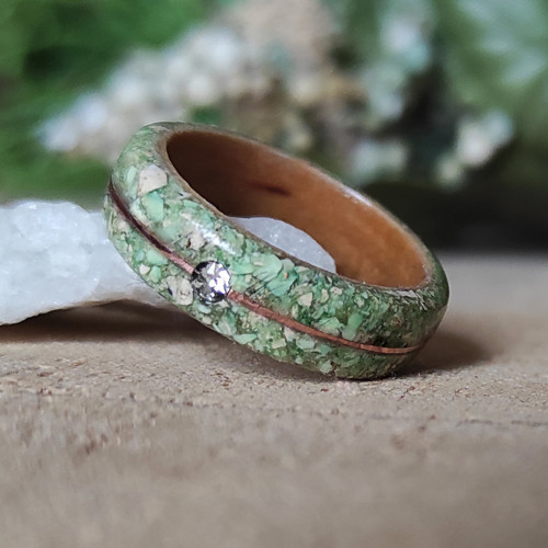 Prsten swarovski s jadeitem — foto 1