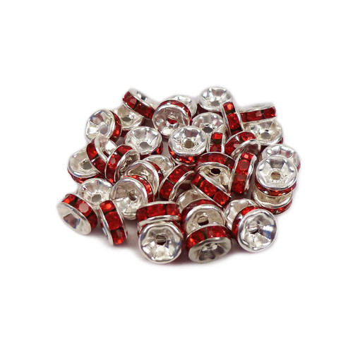 Šatonové rondelky červené 6/8mm, 10ks