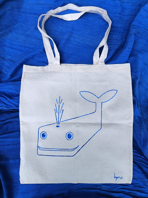Plátěná taška Velryba