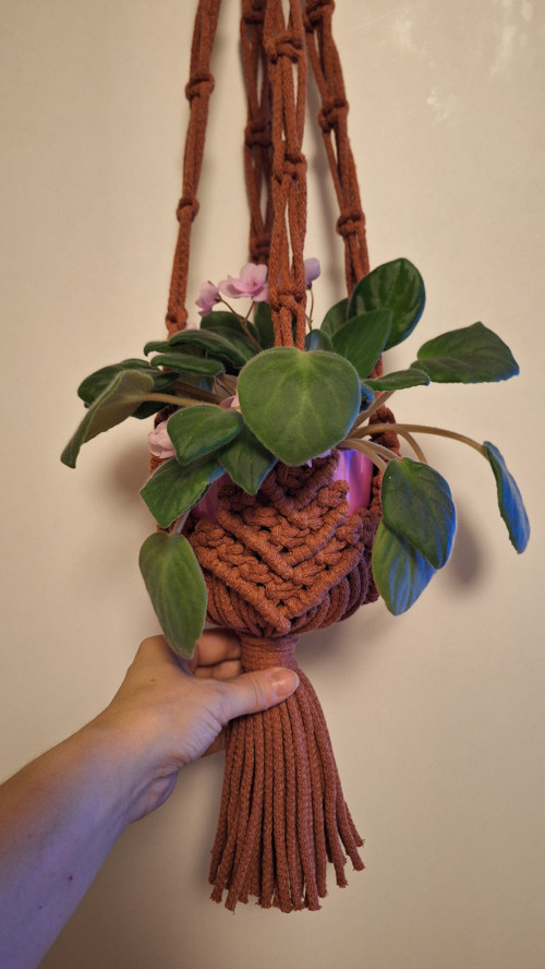 Závěs na květináč / copper měděný