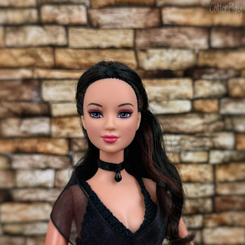 Náhrdelník pro Barbie - s černou kapkou