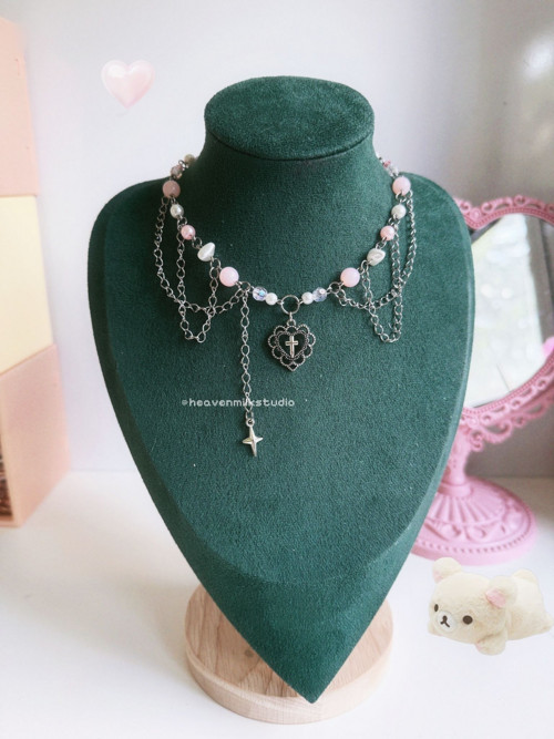 Náhrdelník Coquette Punk Choker Necklace Srdíčko