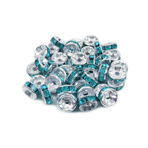 Šatonové rondelky azurové 6/8mm, 10ks