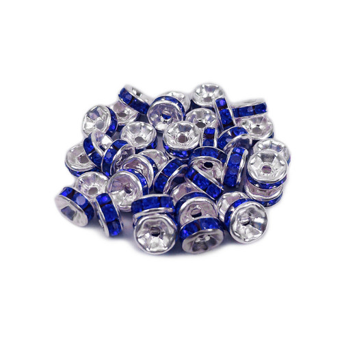 Šatonové rondelky modré 6/8mm, 10ks