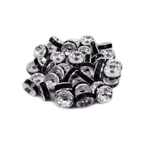 Šatonové rondelky černé 6/8mm, 10ks