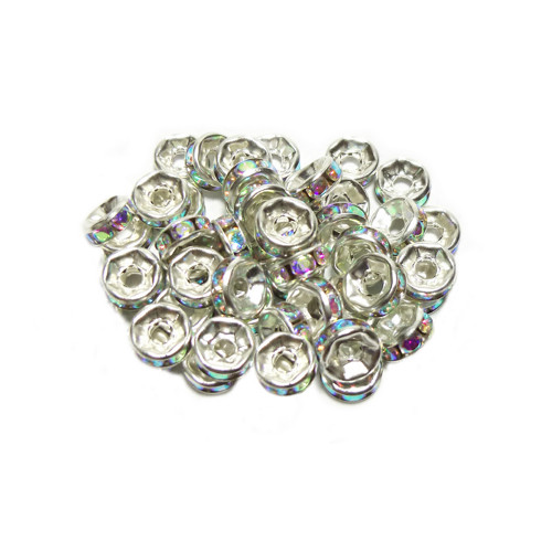Šatonové rondelky duhové 6/8mm, 10ks