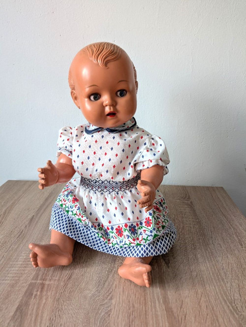 Vintage velká panenka, zn. Kader, 60cm.