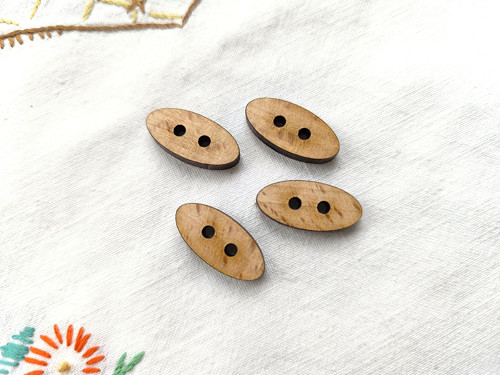 Dřevěný knoflík - OVÁL 2,3cm