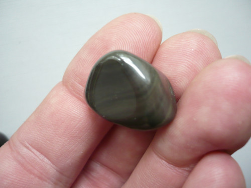Troml. - obsidián duhový 21 mm, č.19