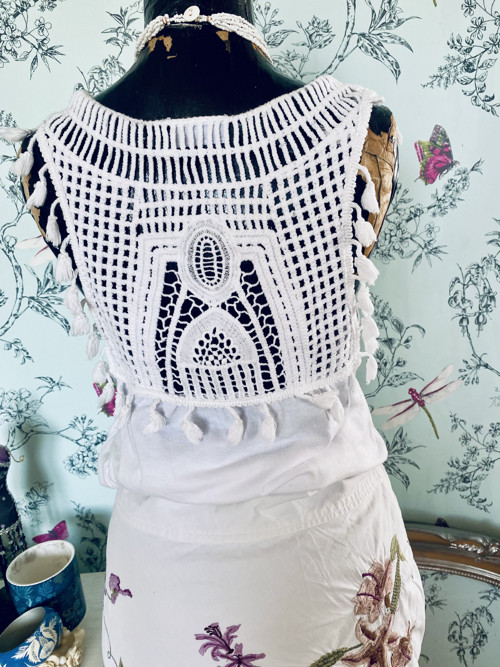 Top boho se sedlem háčkovaným — foto 1