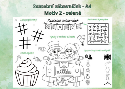 Svatební zábavníček - Motiv 2 - zelená