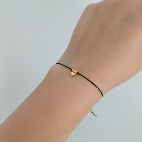"Mini Love" náramek Luxury 24K Gold ed. - black