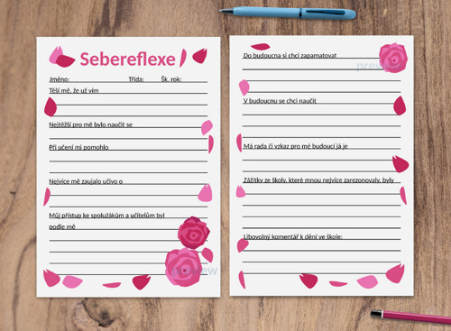 (formativní) Sebereflexe floral 2 - růže