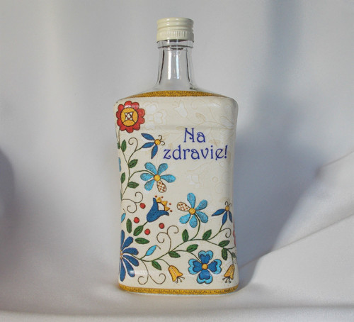 Lidová láhev na kořalku Na zdraví!