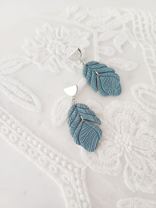 Náušnice BOTANICA DUSTY NAVY (nerez ocel)
