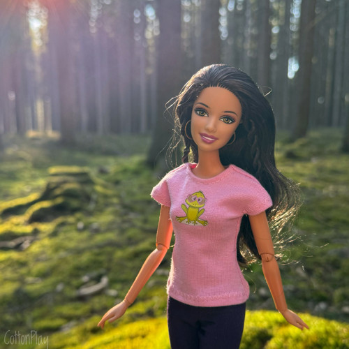 Barbie - tričko růžové se žabkou