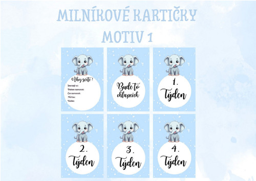 Milníkové kartičky - Motiv 1