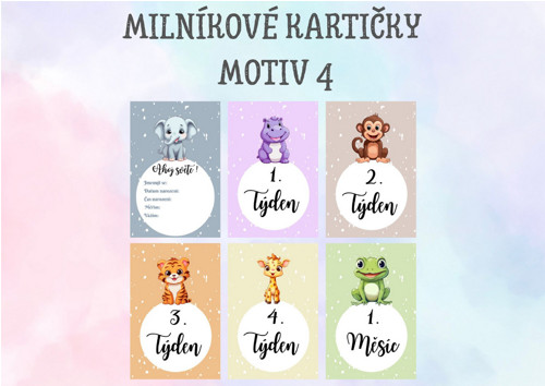 Milníkové kartičky - Motiv 4
