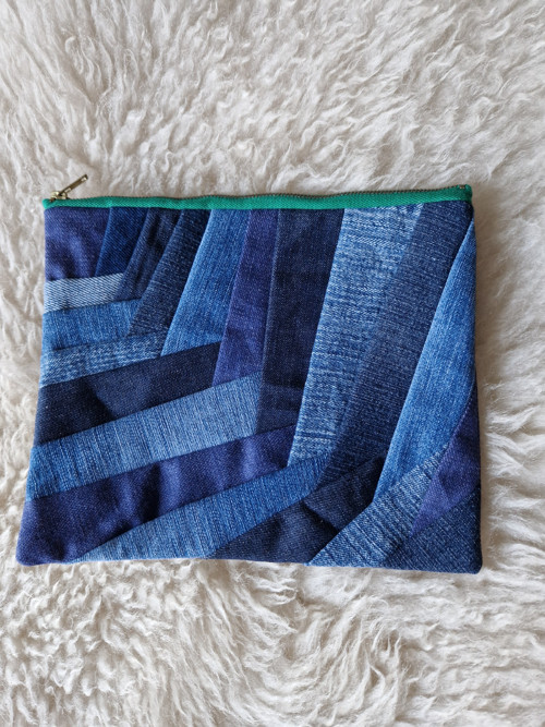 Jeans patchwork taštička
