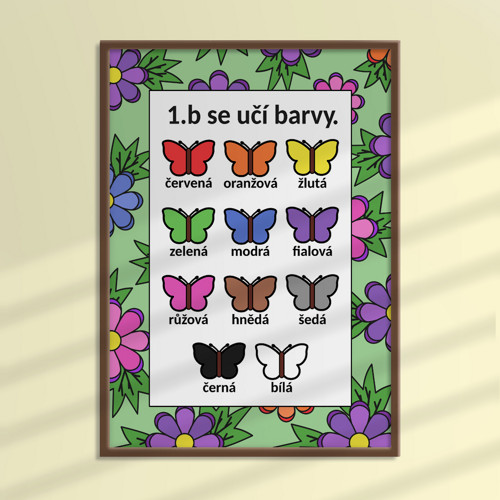 Učení sa barev floral 3 - téměř fialky