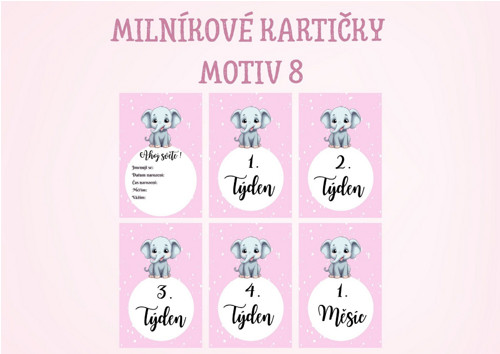 Milníkové kartičky - Motiv 8