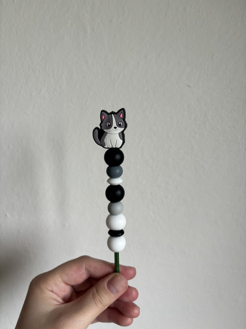 Ozdobný háček 4 mm kočka