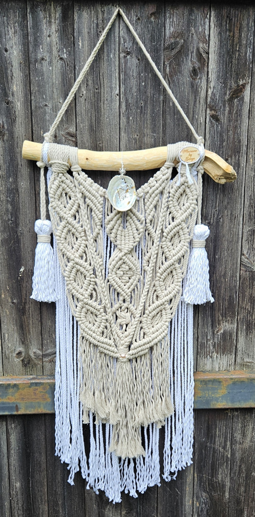 Macrame proměny s mušlí abalone