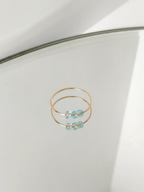 "ELE" prsten GOLD FILLED 5% zlata 14Kt, topaz