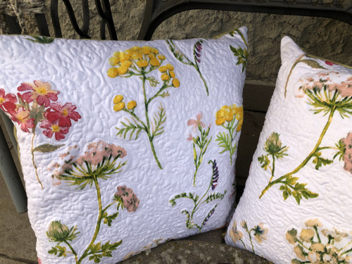 Proquiltovaný povlak byliny 45x45cm-na objednávku