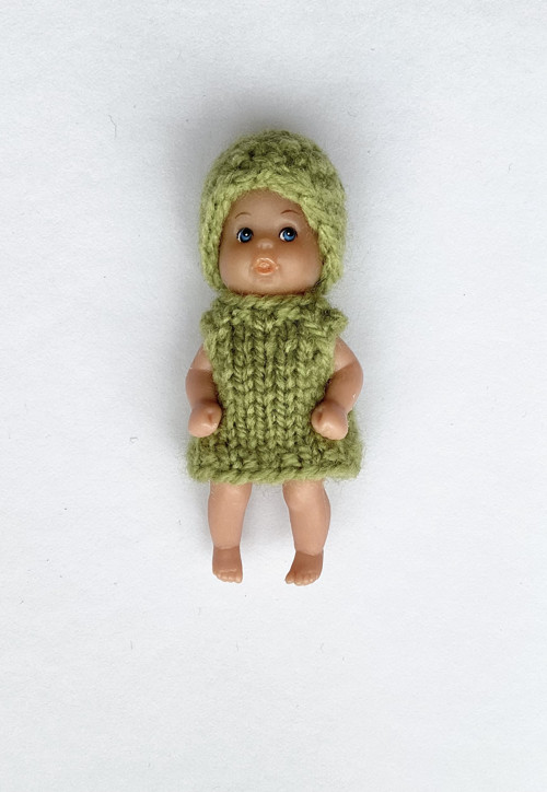 Svetřík a čepička pro miminko 7 cm