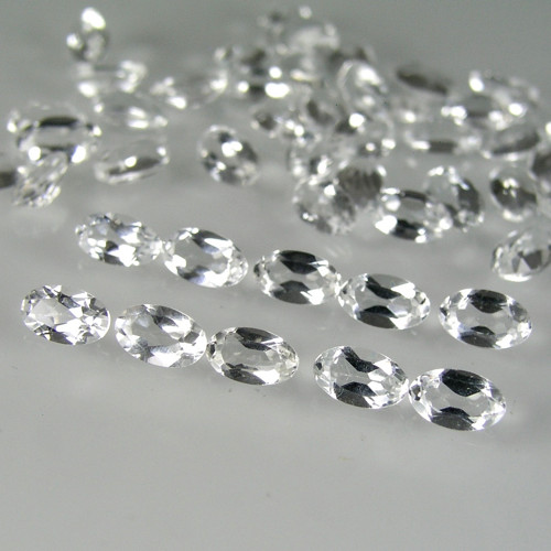 Přírodní čiré Topazy, Brazílie, 5x3 mm, 1. kus