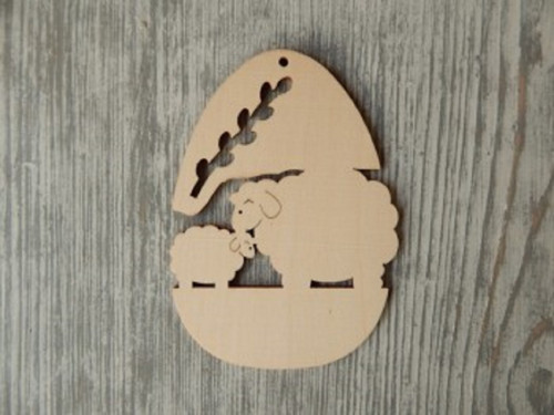 Dřevěný závěs Beránci ve vejci