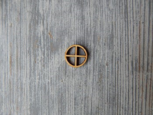 Dřevěný výřez okno kulaté 2,5 cm