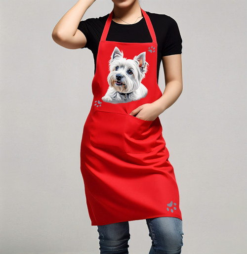 WEST HIGHLAND TERRIER zástěra nejen na vaření