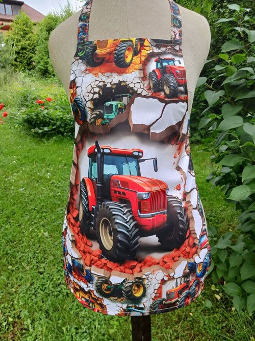 Zástěra dětská traktor 2