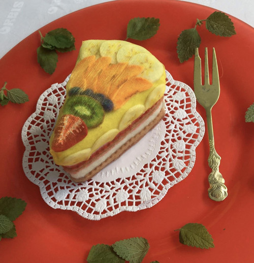 Hračka z filcu do dětské kuchyňky - OVOCNÝ DORTÍK