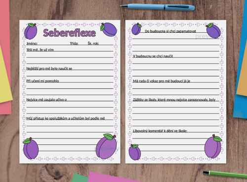 (formativní) Sebereflexe fruit - švestky