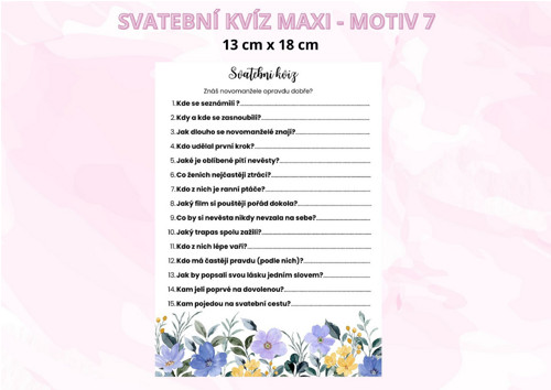 Svatební kvíz Maxi - motiv 7