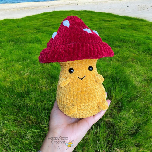 Háčkovaný muchomůrkový tmavě červená — foto 1