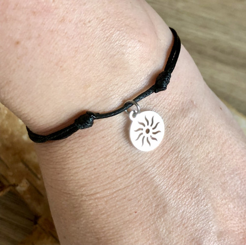 Ochranný Kabbalah Náramek Slunce - Ocel
