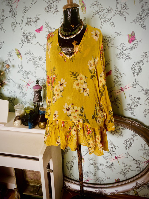 Tunika boho lehoučká v květu